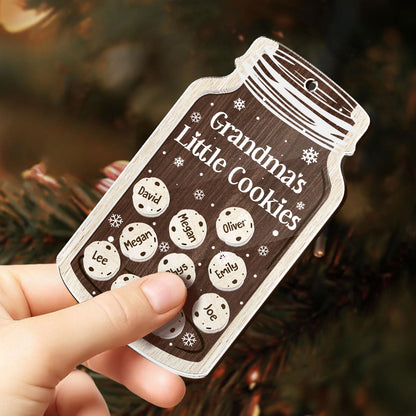Grandma's Little Cookies | Personalized 3 Layered Christmas Shaker Ornament JSCSOPL2620L