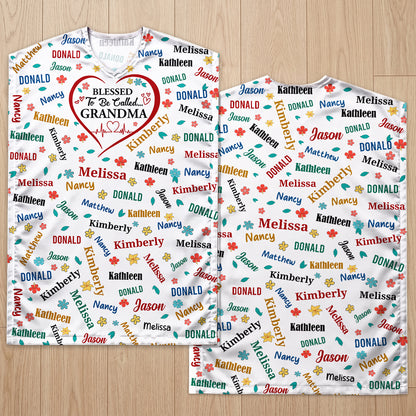 Blessed To Be Called Grandma Colorful | Personalized Kaftan Dress