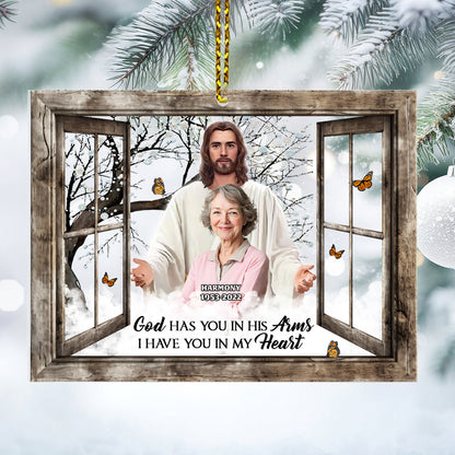 God Has You In His Arms I Have You In My Heart | Personalized 1-Side Acrylic Ornament