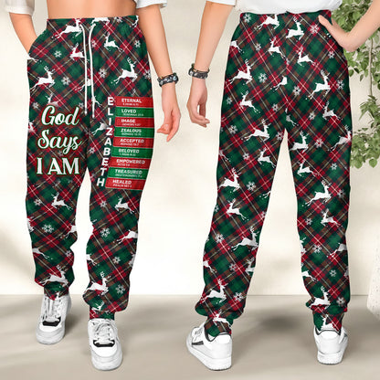 God Says I Am | Personalized Sweatpants