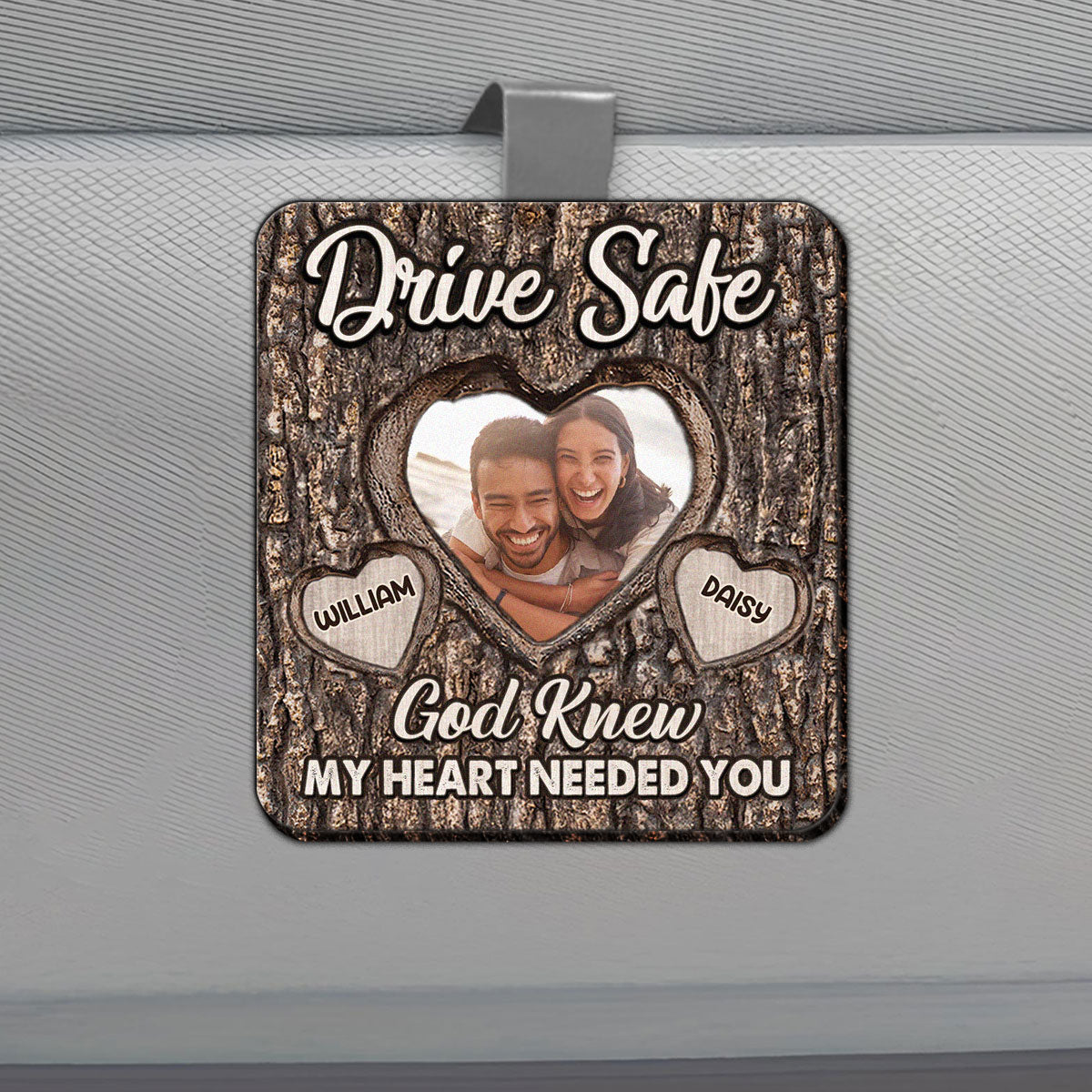 God Knew My Heart Needed You | Personalized Car Visor Clip