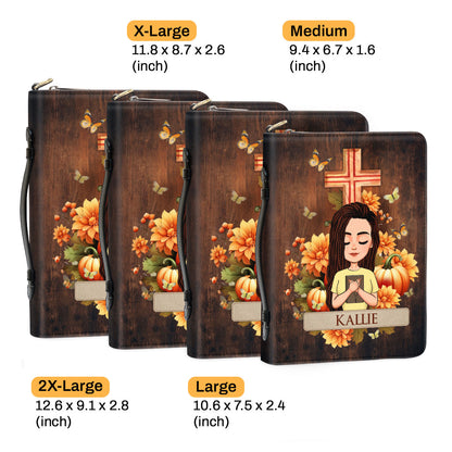 Fall For Jesus He Never Leaves | Personalized Bible Cover JSBCPH1206L