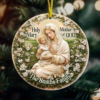 Holy, Mary Mother Of God | Personalized 1-Side Acrylic Ornament