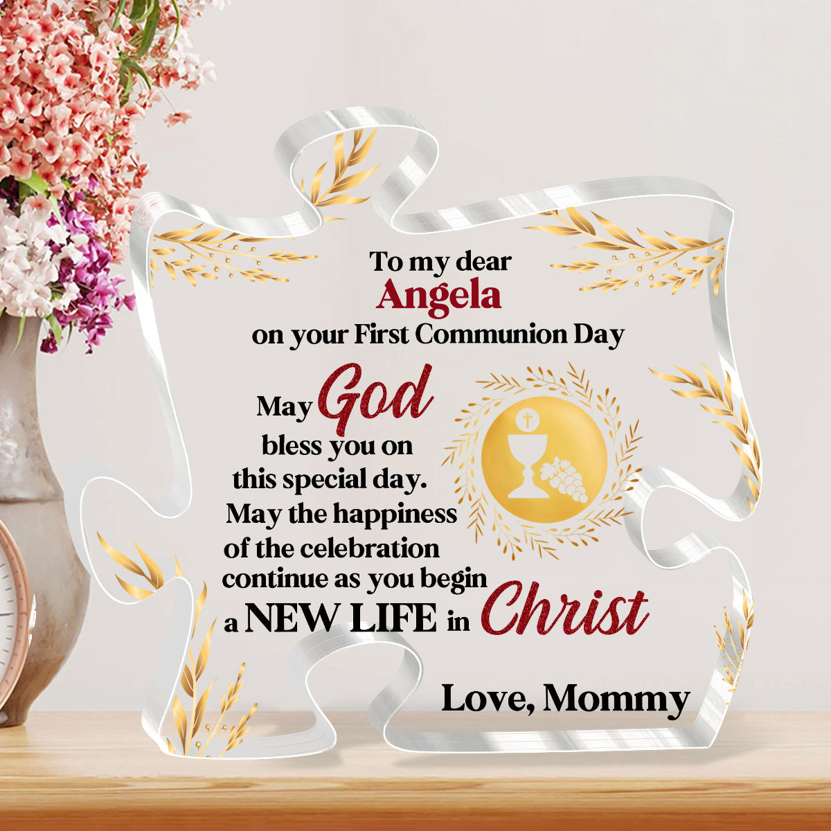 May God Bless You On This Special Day | Personalized Custom Shaped Squared Acrylic Plaque