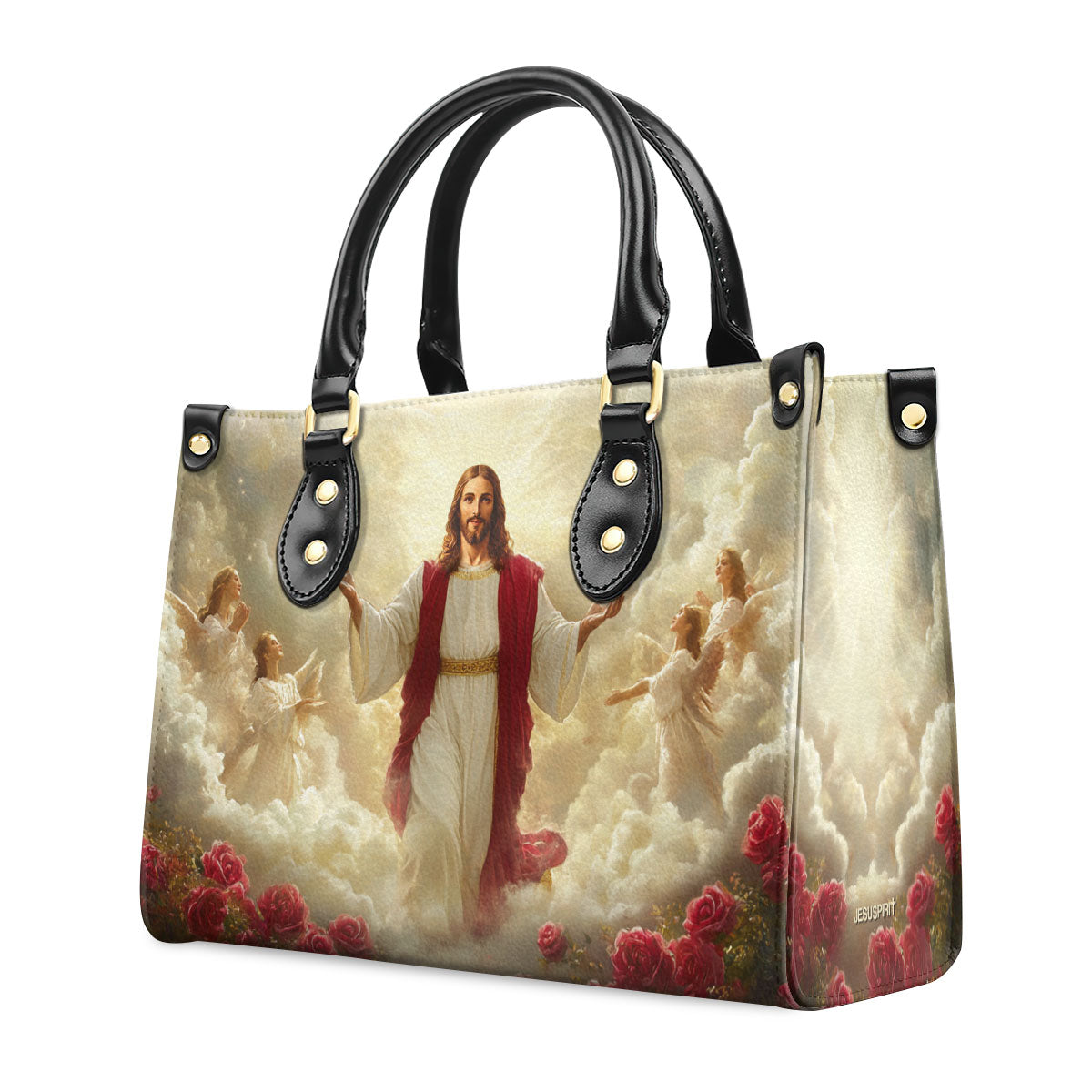 Glorious Ascension Christ Rising In Majesty | Leather Handbag