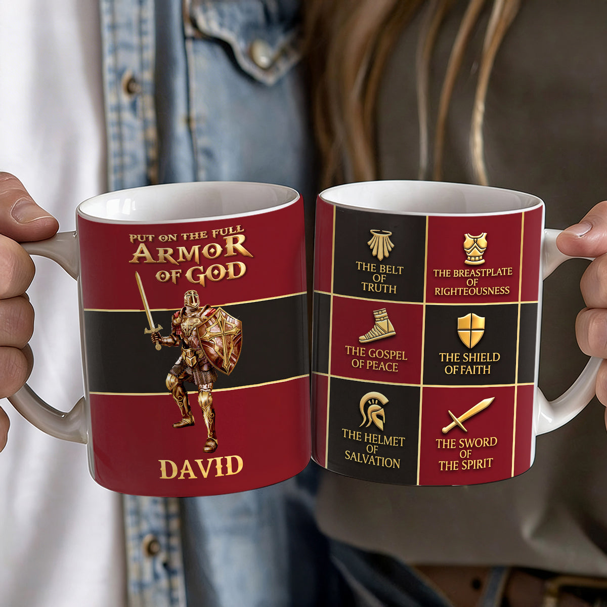 Put On The Full Armor Of God | Personalized Ceramic Coffee Mug