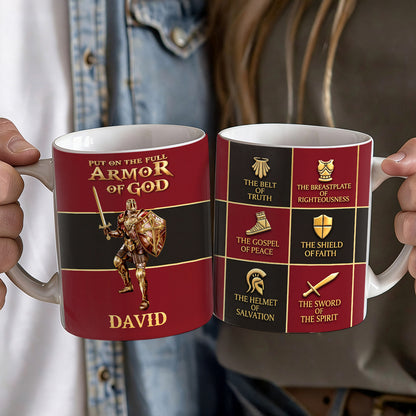 Put On The Full Armor Of God | Personalized Ceramic Coffee Mug