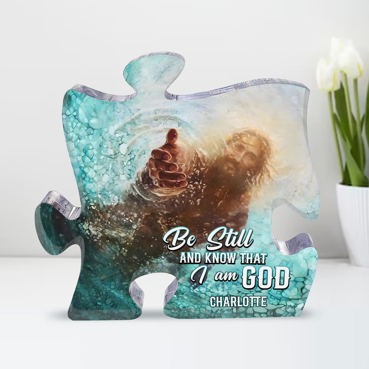 Be Still And Know That I Am God | Personalized Custom Shaped Squared Acrylic Plaque JSAPPPTN1602M