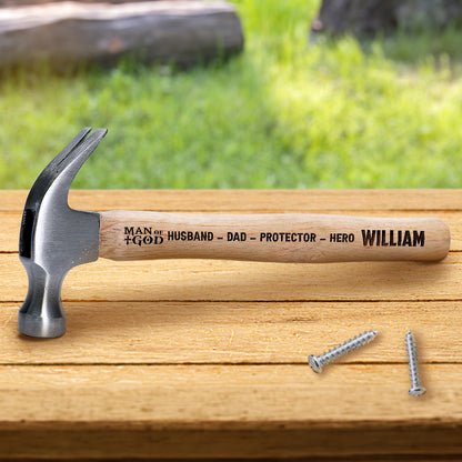 Man Of God  | Personalized Wooden Hammer