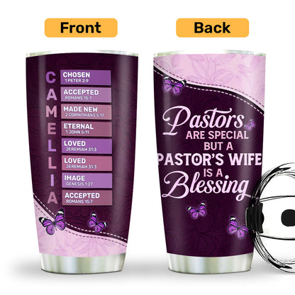 Pastor's Wife Is A Blessing | Personalized Stainless Steel Tumbler