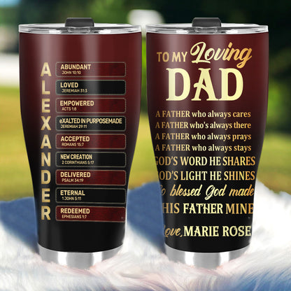 To My Loving Dad | Personalized Stainless Steel Tumbler