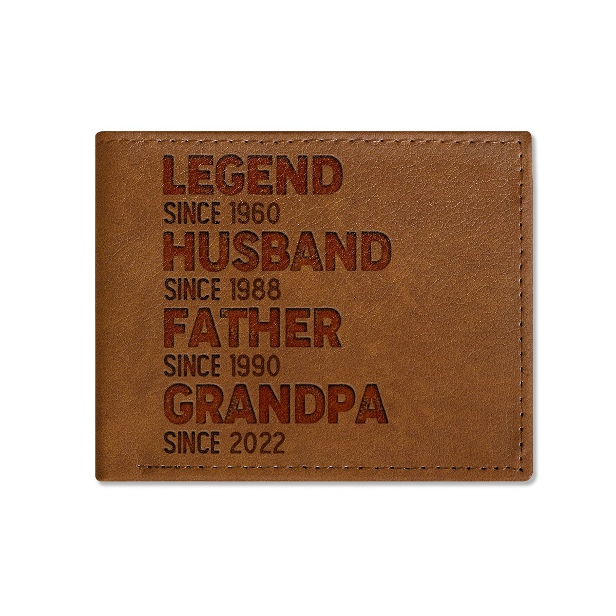 Legend Husband Father Grandpa | Personalized Folded Wallet For Men JSLFWH861