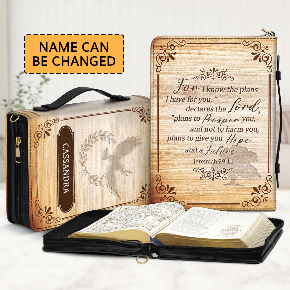 For I Know The Plans | Personalized Bible Cover JSBCHLPA1424M