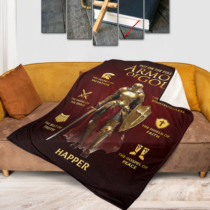 Put On The Full Armor Of God | Personalized Fleece Blanket