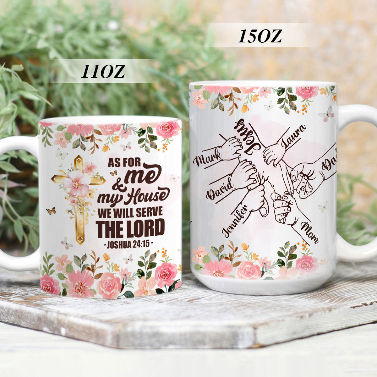 As For Me And My House We Will Serve The Lord | Personalized White Ceramic Mug