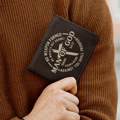 Man of God Isaiah 54:17 | Personalized Folded Wallet For Men