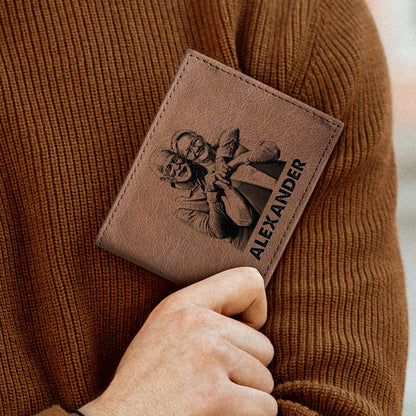 Dad Proverbs 20:7 | Personalized Folded Wallet For Men