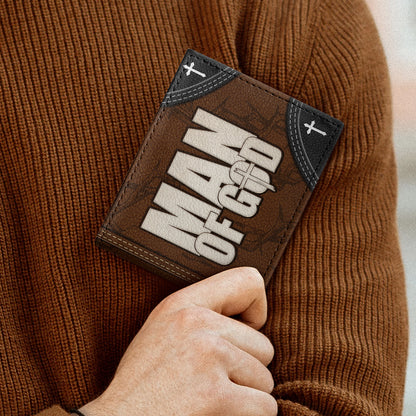 God Says I Am | Personalized Leather Folded Wallet