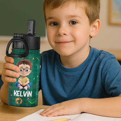 I'm Kind I'm Brave | Personalized Kids Stainless Steel Water Bottle