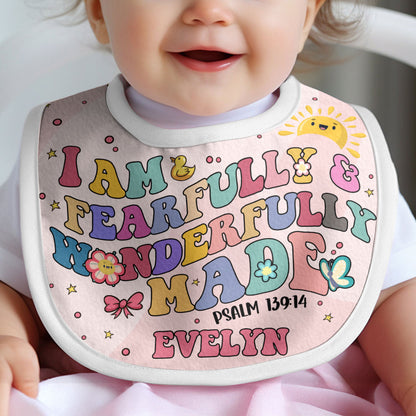 I Am Fearfully And Wonderfully Made | Personalized Baby Bib