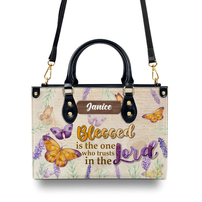 Trust In The Lord With All Your Heart | Personalized Leather Handbag JSLHBPHA1316L
