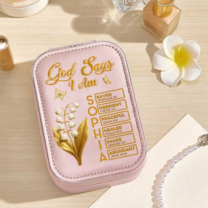 God Says I Am | Personalized Custom Jewelry Box With LED Mirror