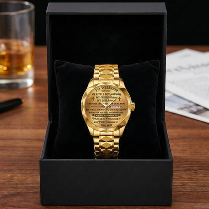 Pray On It Pray Over It Pray Through It | Personalized Men's Wrist Watch