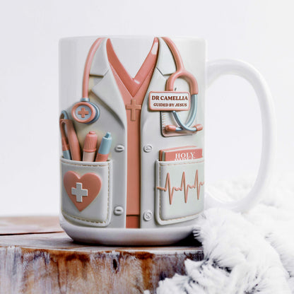 Dr Guided By Jesus | Personalized Ceramic Coffee Mug