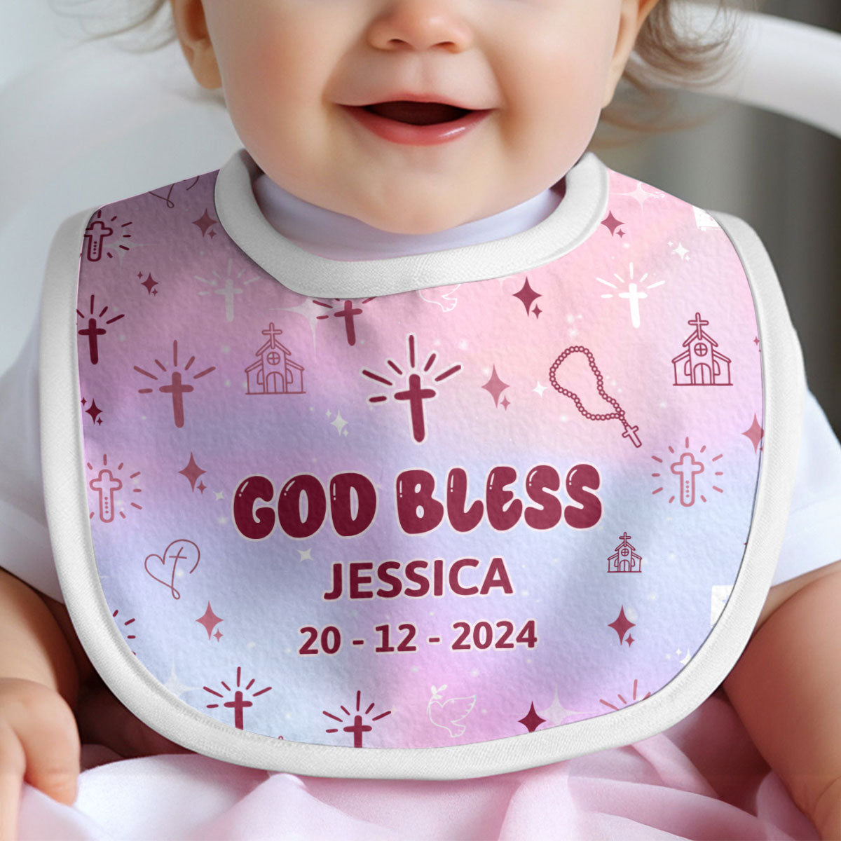 God Bless | Personalized Baby Bib
