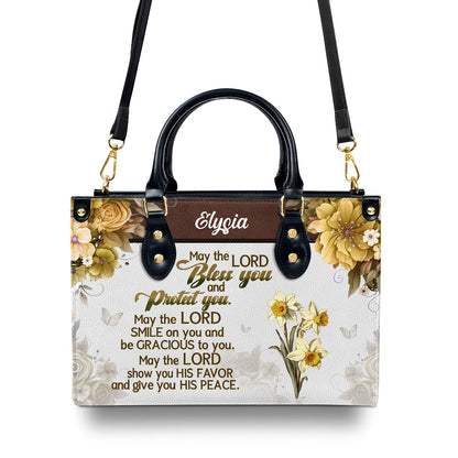 May The Lord Bless You And Protect You | Personalized Leather Handbag