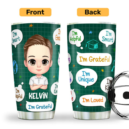 I'm Kind I'm Brave | Personalized Stainless Steel Tumbler JSSSTPH1247M