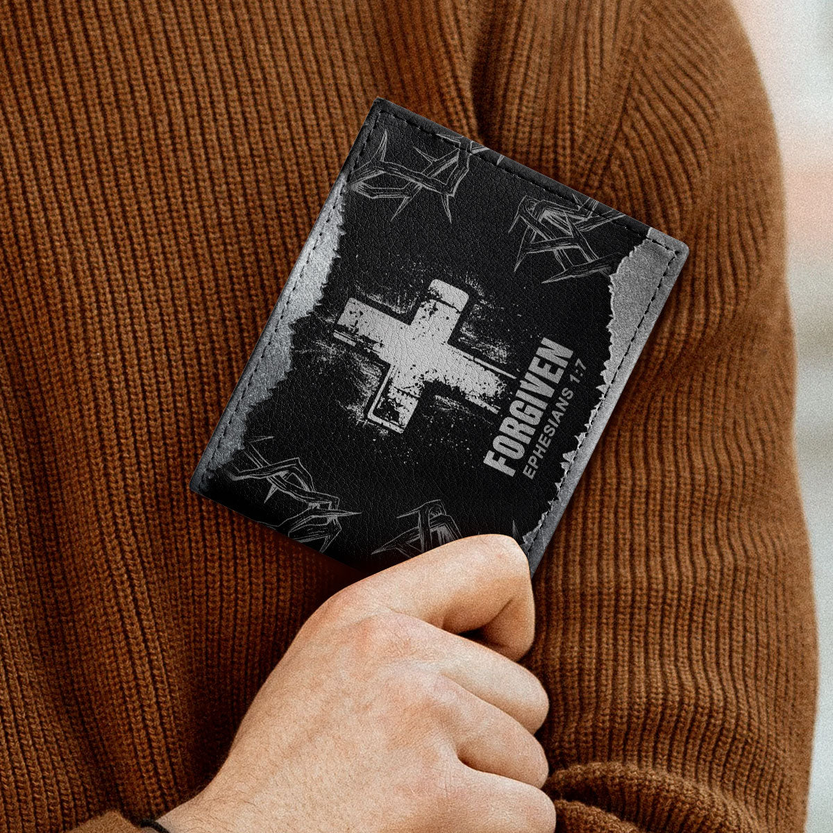 Forgiven Bible Verse | Personalized Folded Wallet For Men