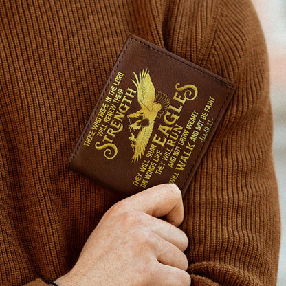 Those Who Hope In The Lord Will Renew Their Strength | Personalized Folded Wallet For Men
