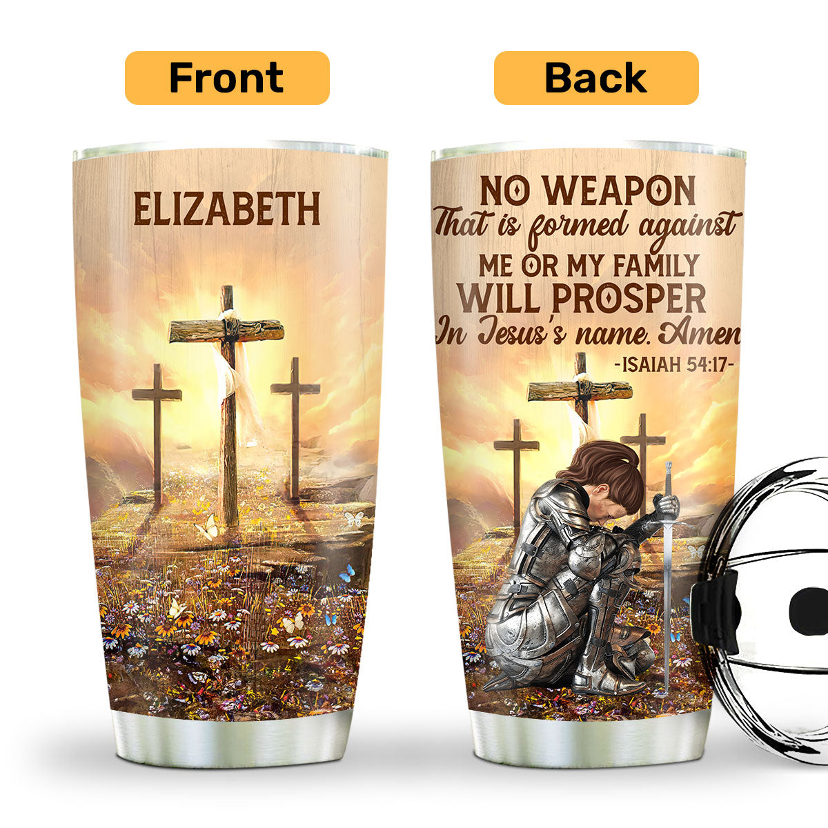No Weapon  | Personalized Stainless Steel Tumbler