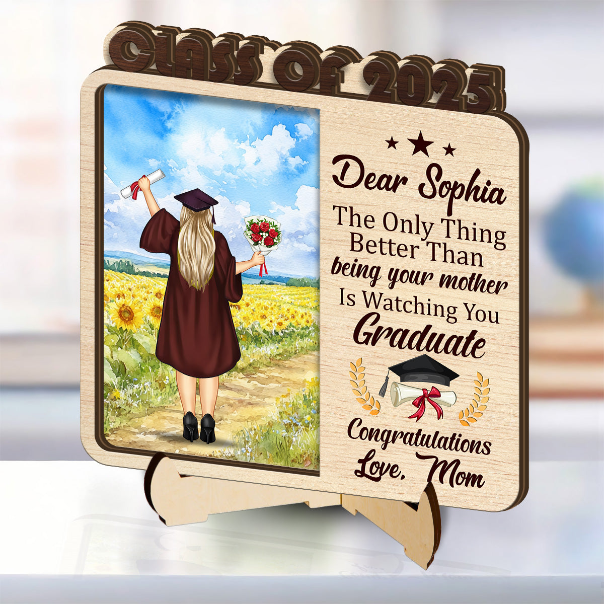 The Best Thing Is To See You Graduate | Personalized Wooden Plaque