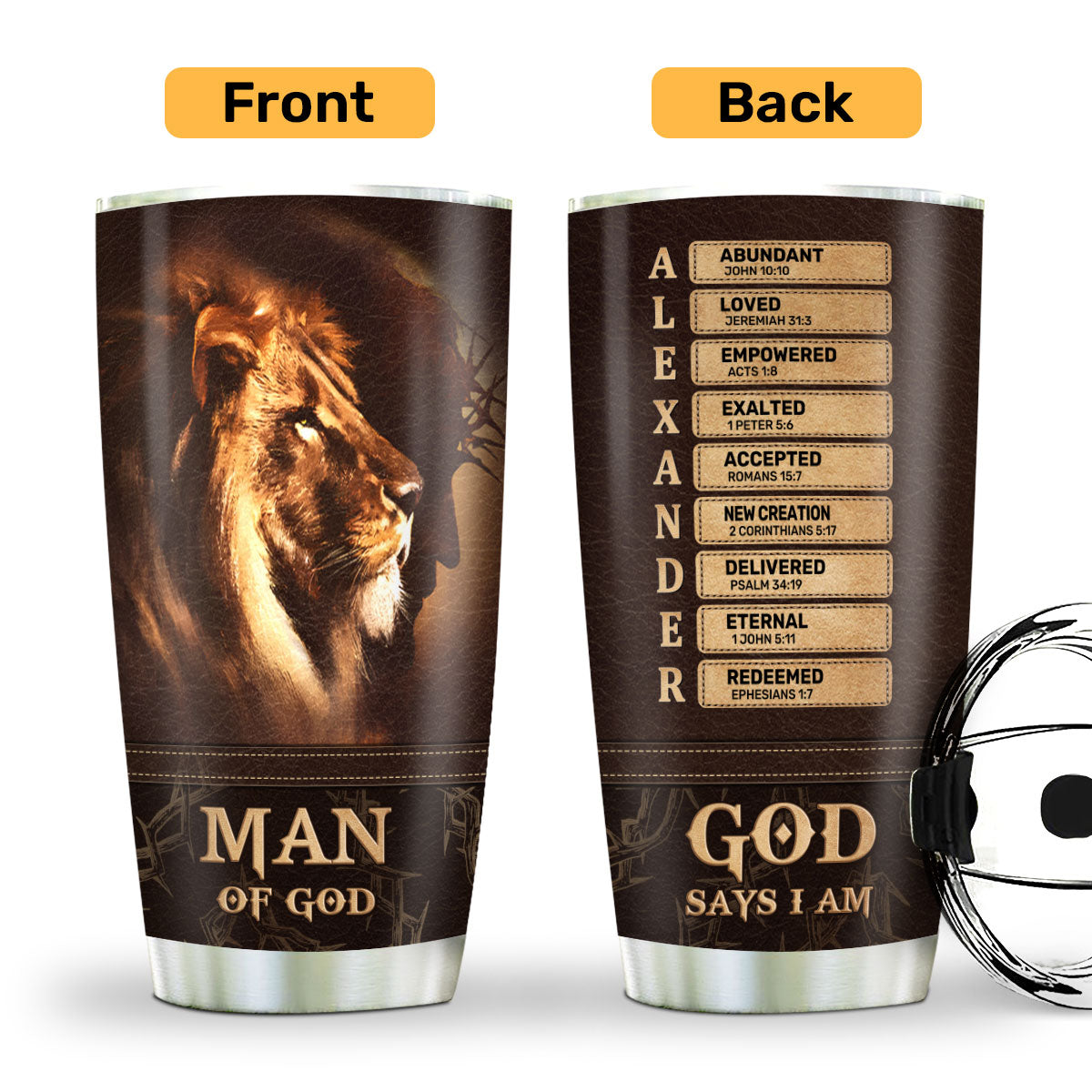 Man Of God | Personalized Stainless Steel Tumbler