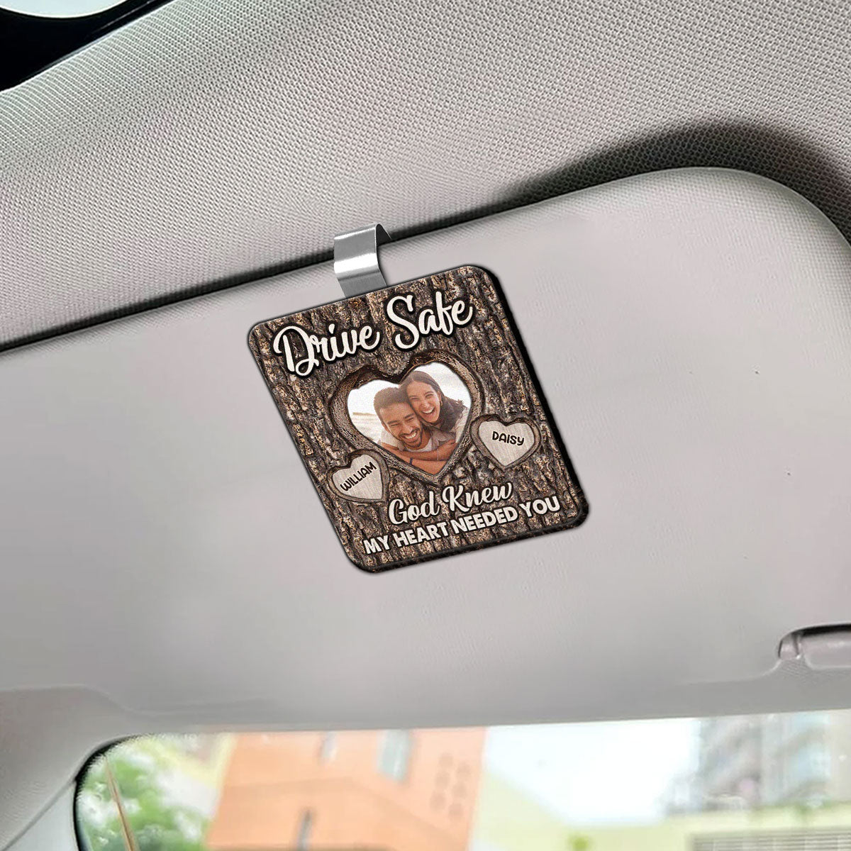 God Knew My Heart Needed You | Personalized Car Visor Clip