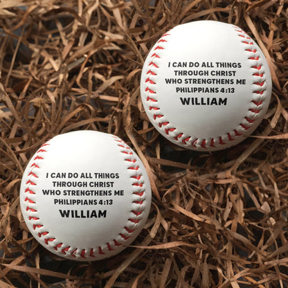 I Can Do All Things Through Christ | Personalized Baseball
