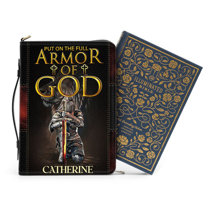 Jesuspirit | Personalized Leather Bible Cover | Put On The Full Armor Of God BCM777