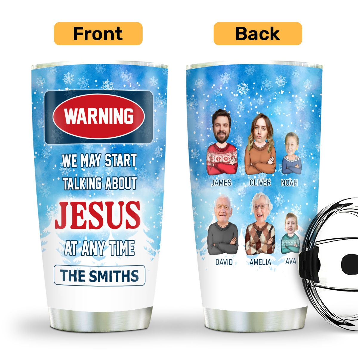 Warning We May Start Talking About Jesus At Any Time | Personalized Stainless Steel Tumbler JSSSTPL2219L