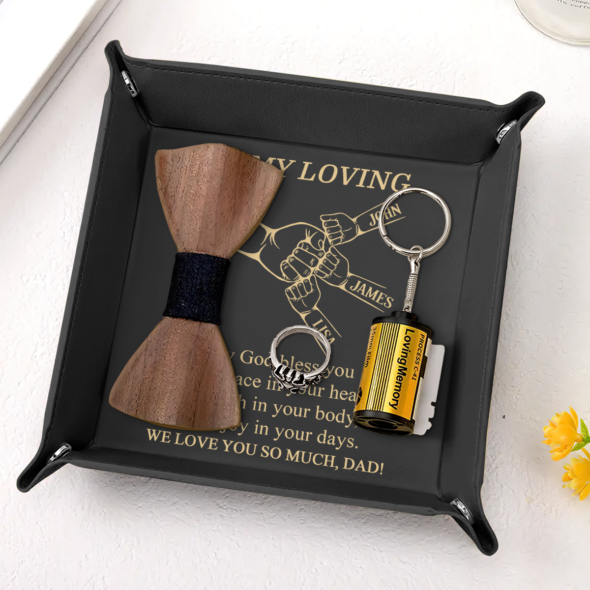 To My Loving Dad | Personalized Leather Valet Tray
