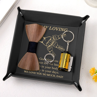To My Loving Dad | Personalized Leather Valet Tray