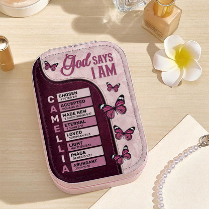 God Says I Am | Personalized Custom Jewelry Box With LED Mirror