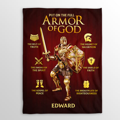 Put On The Full Armor Of God | Personalized Fleece Blanket