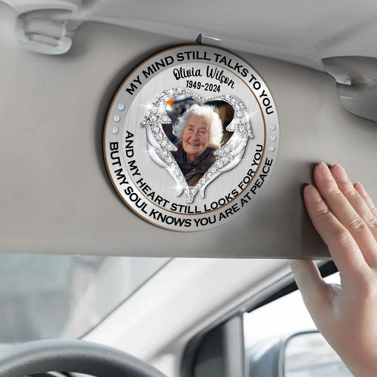 But My Soul Knows You Are At Peace | Personalized Car Visor Clip