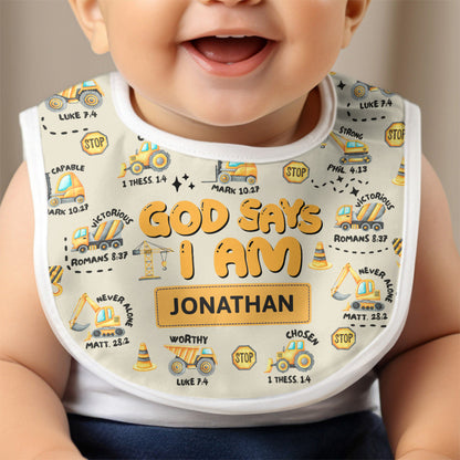 God Says I Am | Personalized Baby Bib