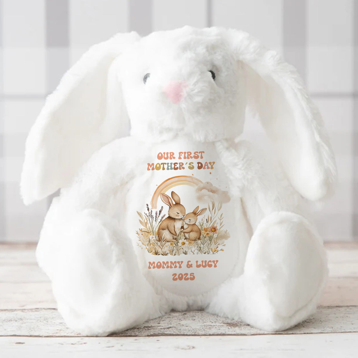Our First Mother's Day - Personalized Stuffed Bunny