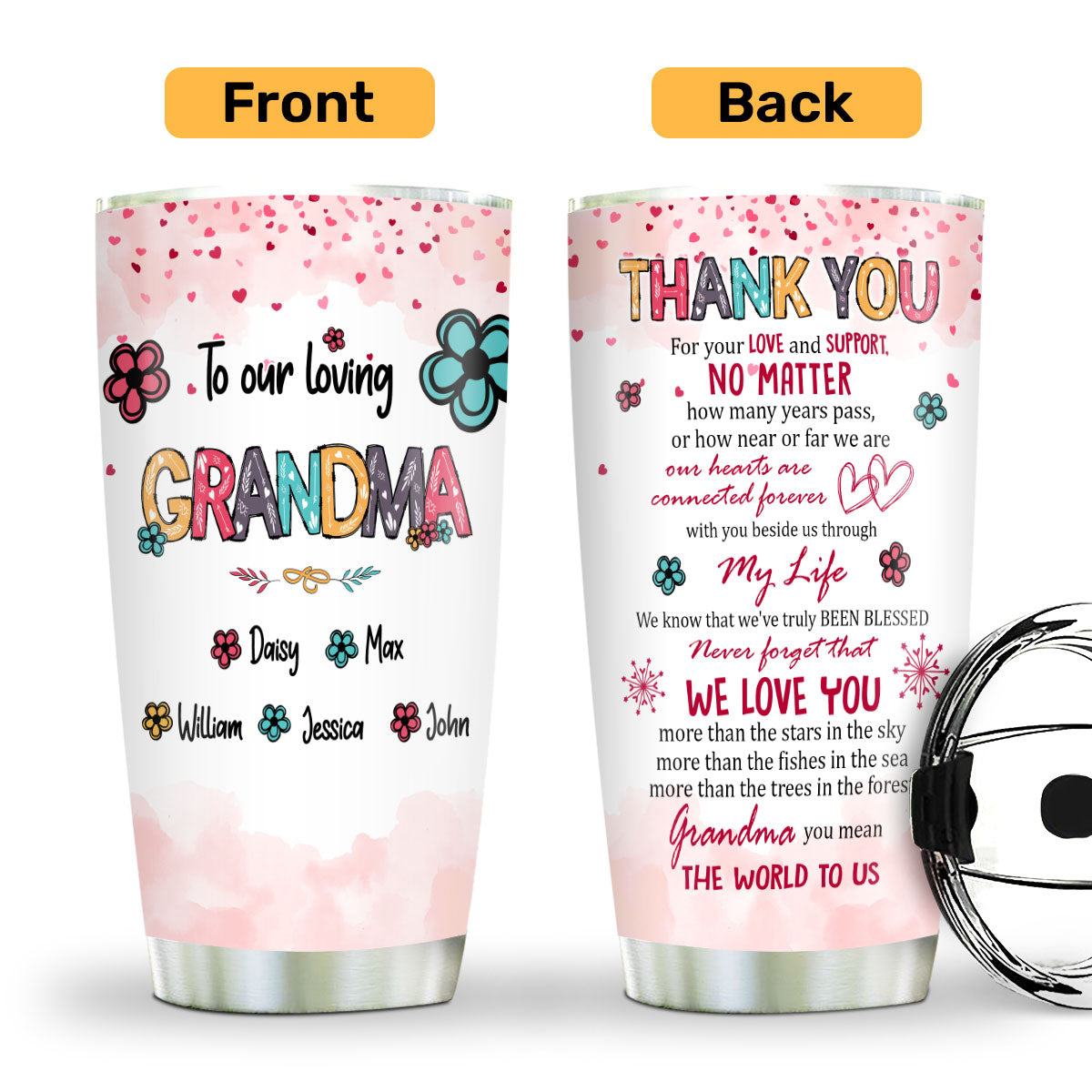 To My Nana | Personalized Stainless Steel Tumbler JSSSTPL2394D