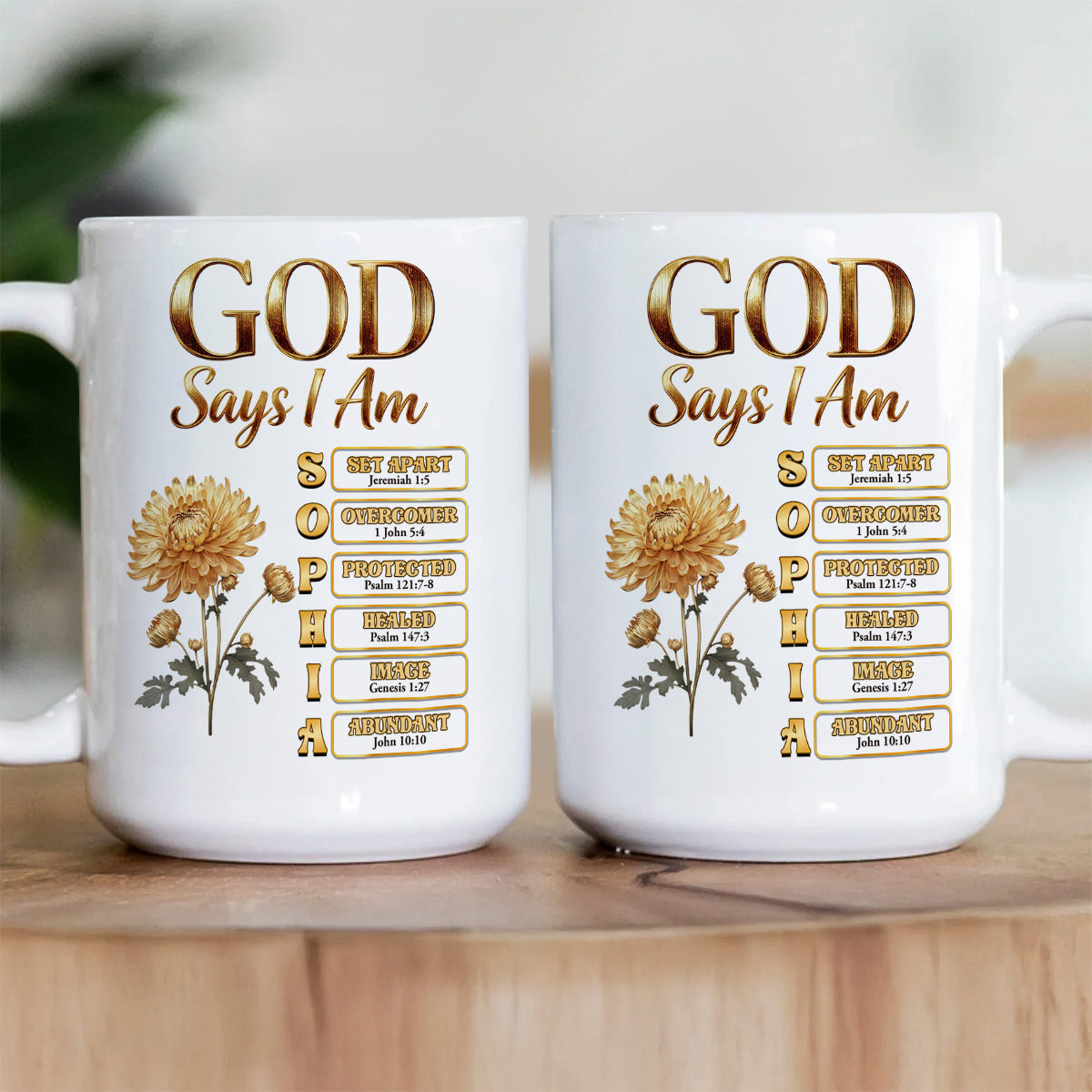 God Says I Am | Personalized Ceramic Coffee Mug