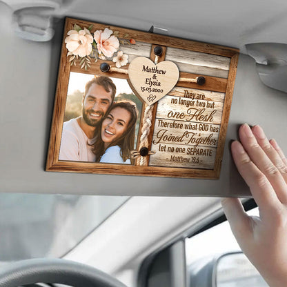 God Has Joined Together Let No One Separate | Personalized Car Visor Clip